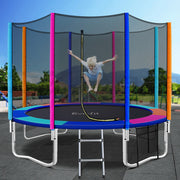 12FT Trampoline with Safety Net - Multicolour - Homecoze
