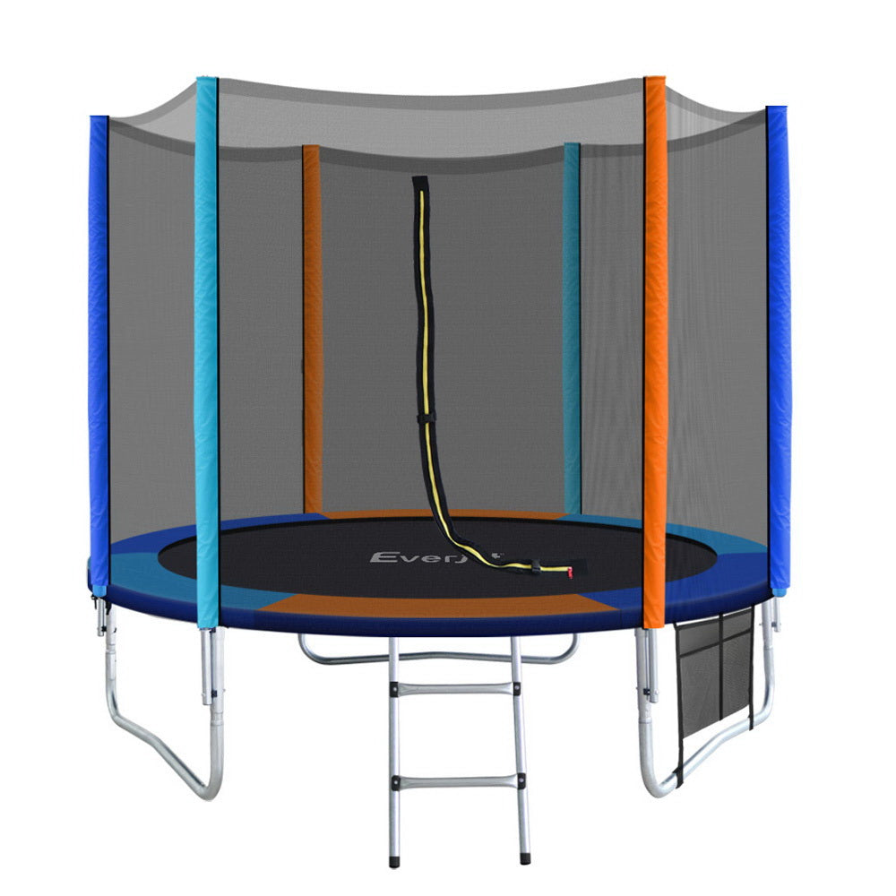 8FT Trampoline with Safety Net - Multicolour - Homecoze