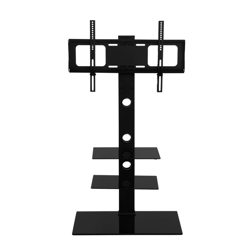 Floor TV Stand Bracket Mount Swivel Height Adjustable 32 to 70 Inch Black - Homecoze