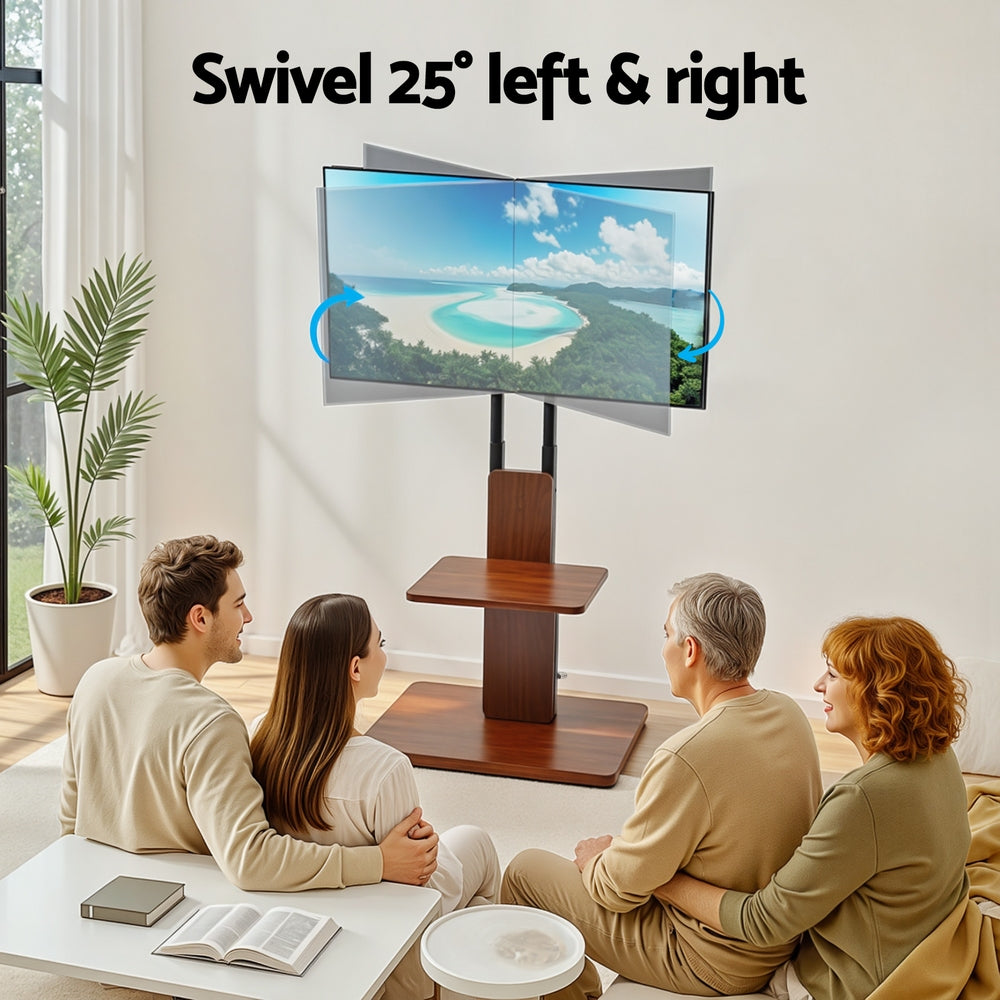 Artiss TV Stand 32-70" Wooden Tray Swivel Height Adjustable - Homecoze