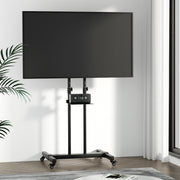 Mobile TV Stand Office Cart Steel Frame Up to 65" Screen - Homecoze