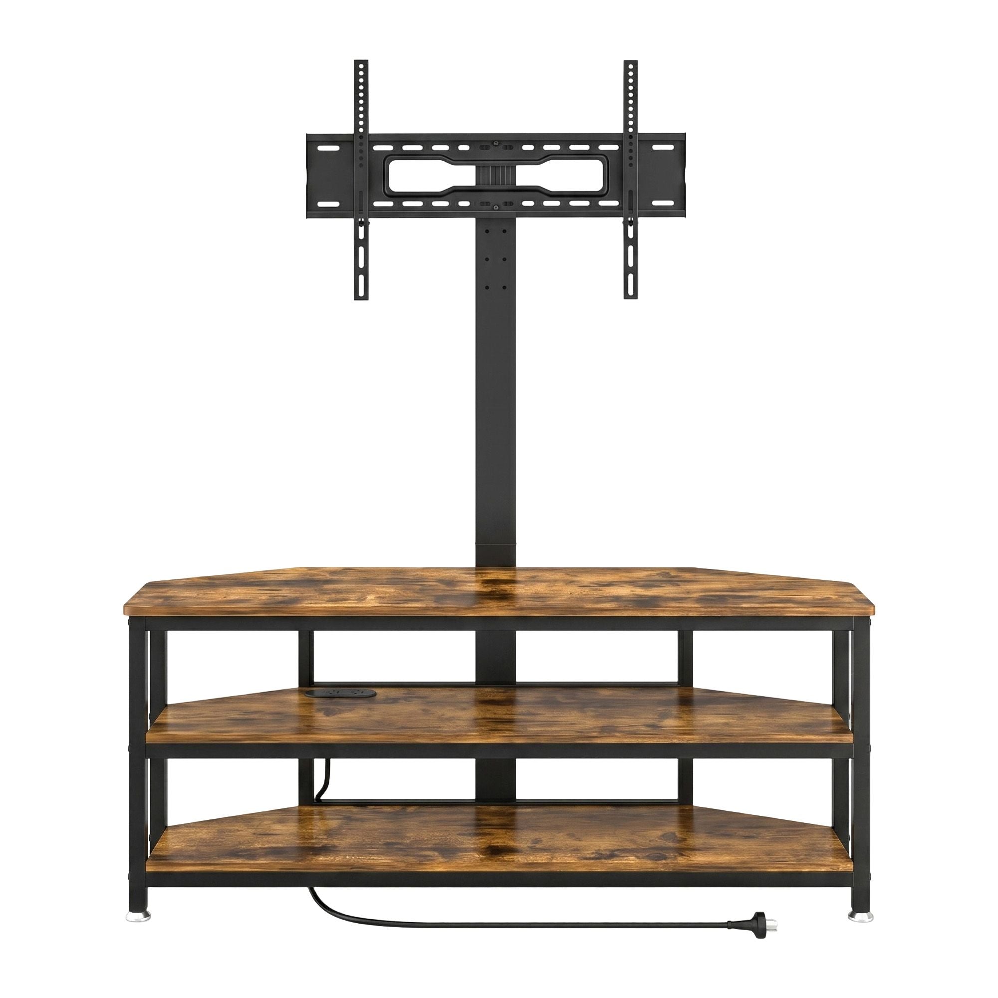 Artiss Corner TV Stand 32-70" w/ Mount LED Lights & Power Outlet Space Saving - Homecoze