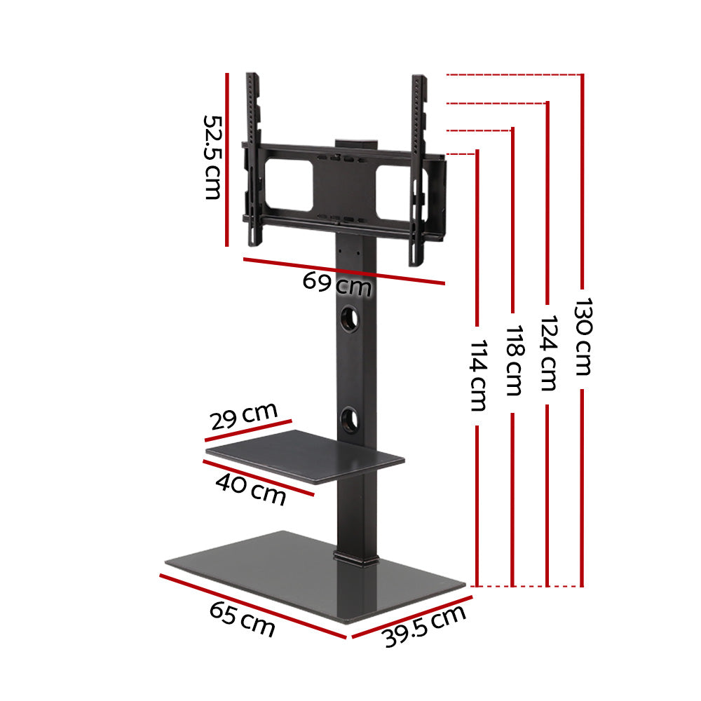 Floor TV Stand with Bracket Shelf Mount - Homecoze