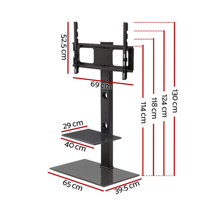 Floor TV Stand with Bracket Shelf Mount - Homecoze
