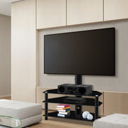 3 Tier Floor TV Stand with Bracket Shelf Mount - Homecoze