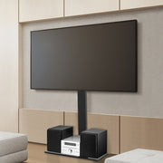 Floor TV Stand Brakcket Mount Swivel Height Adjustable 32 to 70 Inch Black - Homecoze