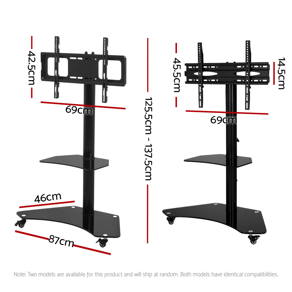 Floor TV Stand Bracket Mount Swivel Height Adjustable 32 to 70 Inch Black - Homecoze