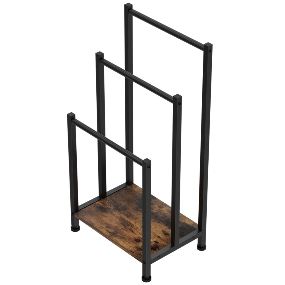Modern Rustic 3 Tier Freestanding Towel Rack - Homecoze