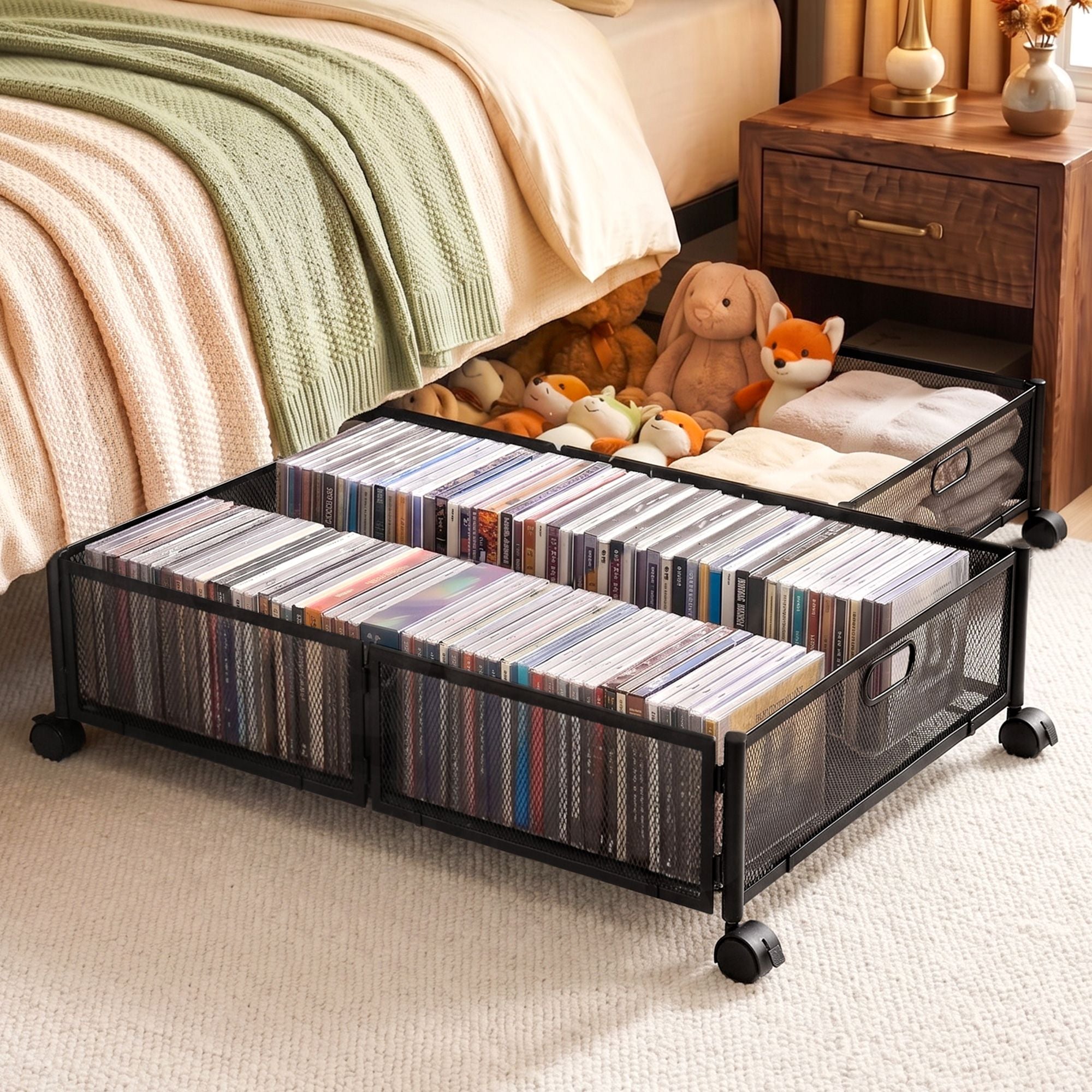 Under Bed Storage Drawers (2-Pack) – Black