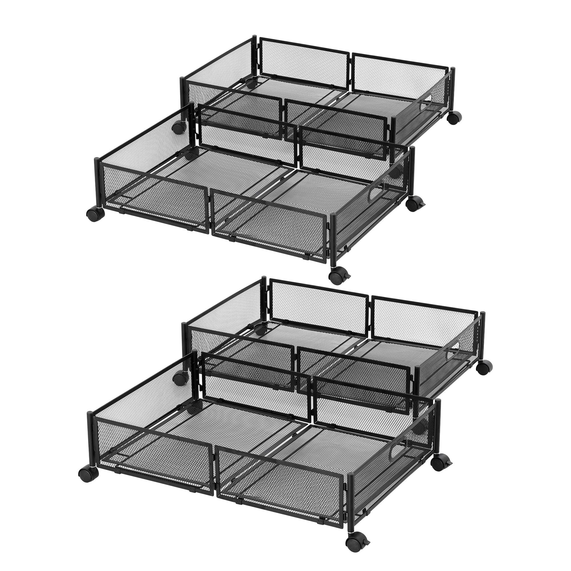 Under Bed Storage Drawers (4-Pack) – Black
