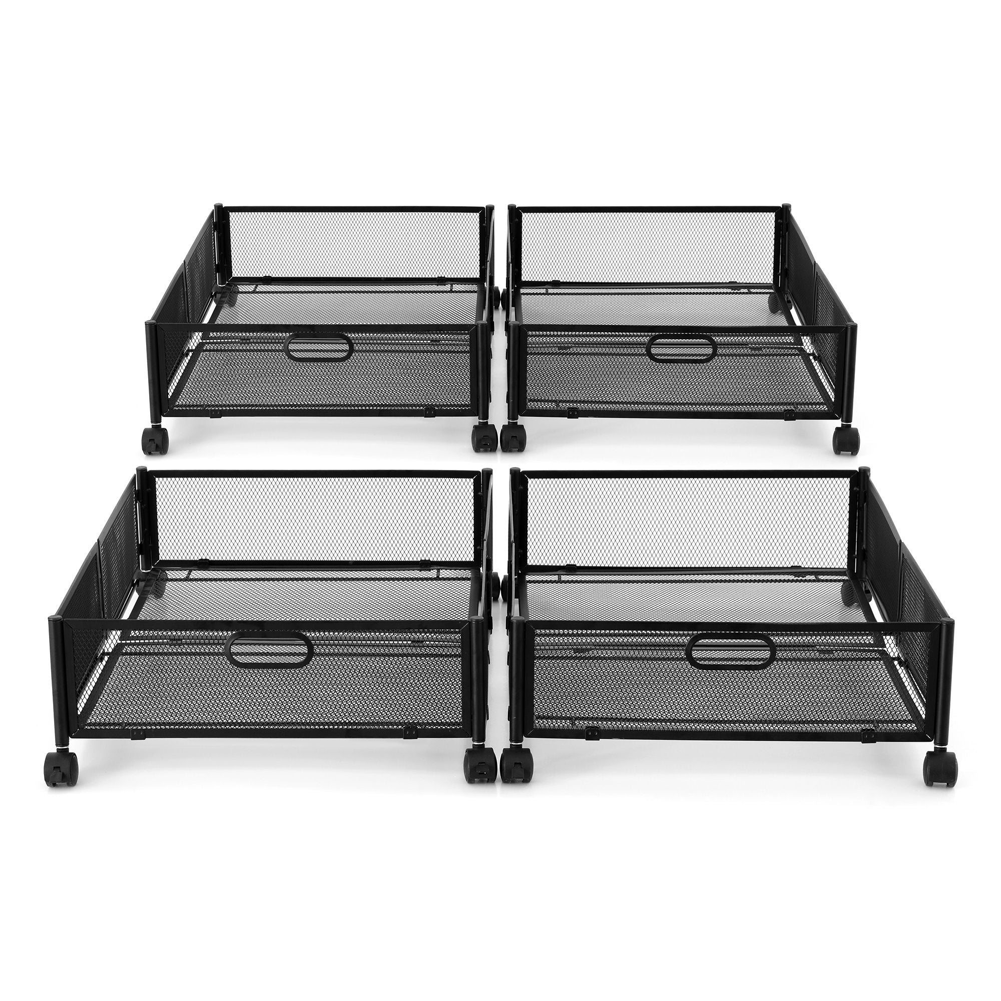 Under Bed Storage Drawers (4-Pack) – Black