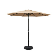 2.7m Centre Post Tilt Umbrella with Base - Beige - Homecoze