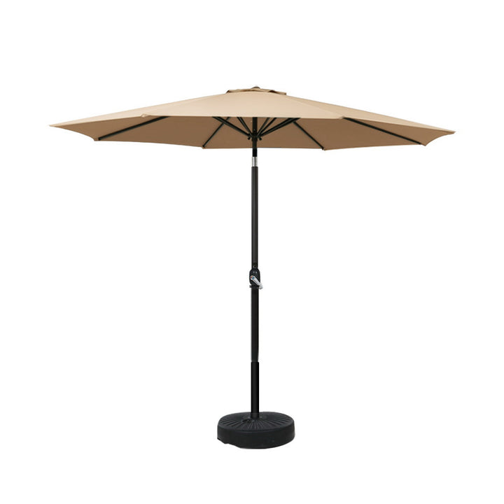 2.7m Centre Post Tilt Umbrella with Base - Beige