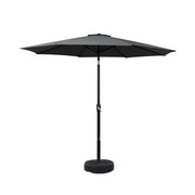 2.7m Centre Post Tilt Umbrella with Base - Black - Homecoze