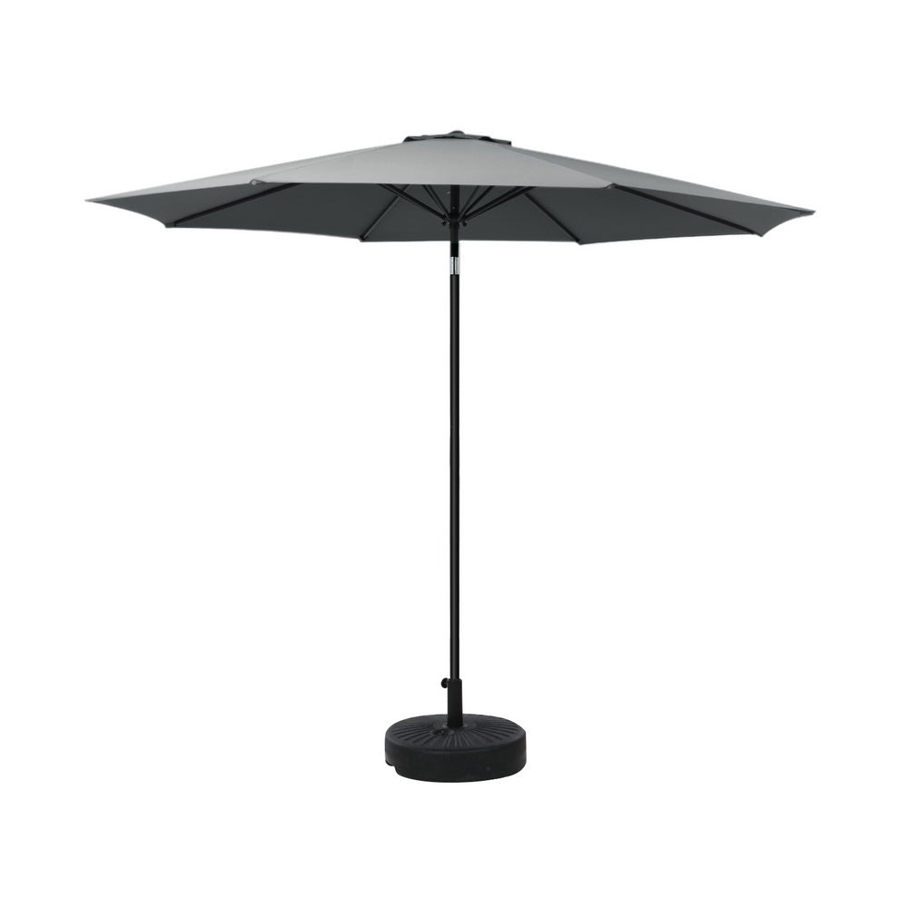 2.7m Centre Post Tilt Umbrella with Base - Charcoal - Homecoze