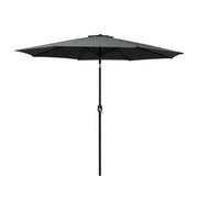 2.7m Centre Post Tilt Umbrella - Black - Homecoze