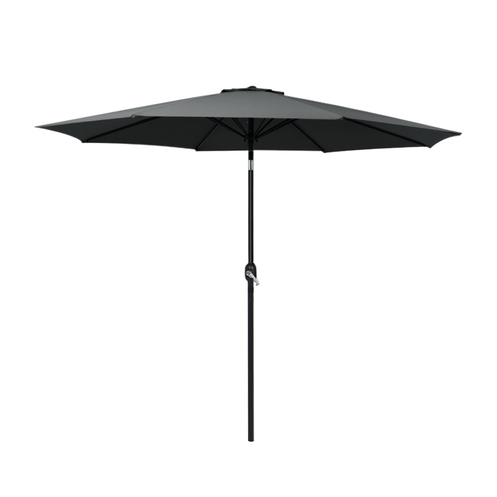 2.7m Centre Post Tilt Umbrella - Black - Homecoze