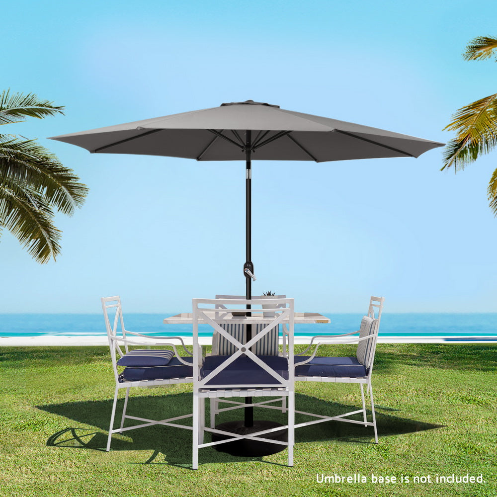 2.7m Centre Post Tilt Umbrella - Charcoal - Homecoze