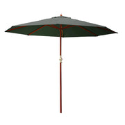 3m Centre Post Wooden Umbrella - Charcoal - Homecoze