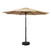 3m Centre Post Tilt Umbrella with Base - Beige - Homecoze