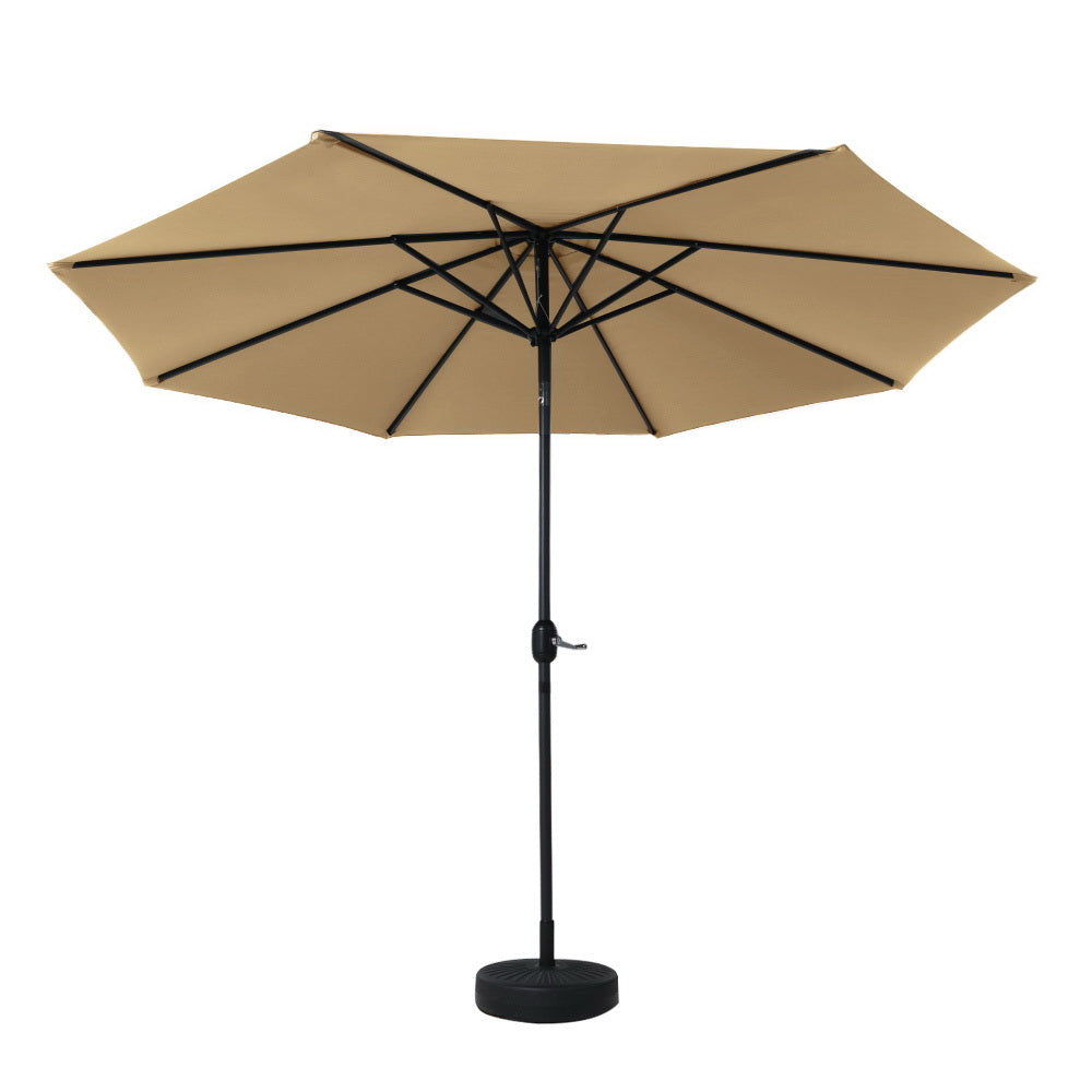 3m Centre Post Tilt Umbrella with Base - Beige - Homecoze