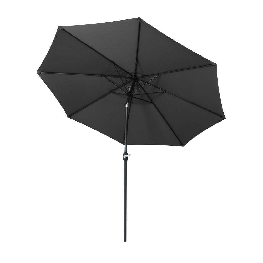 3m Centre Post Tilt Umbrella - Black - Homecoze
