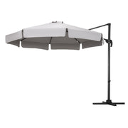 3m Rotatable Cantilever Valance Umbrella - Grey - Homecoze