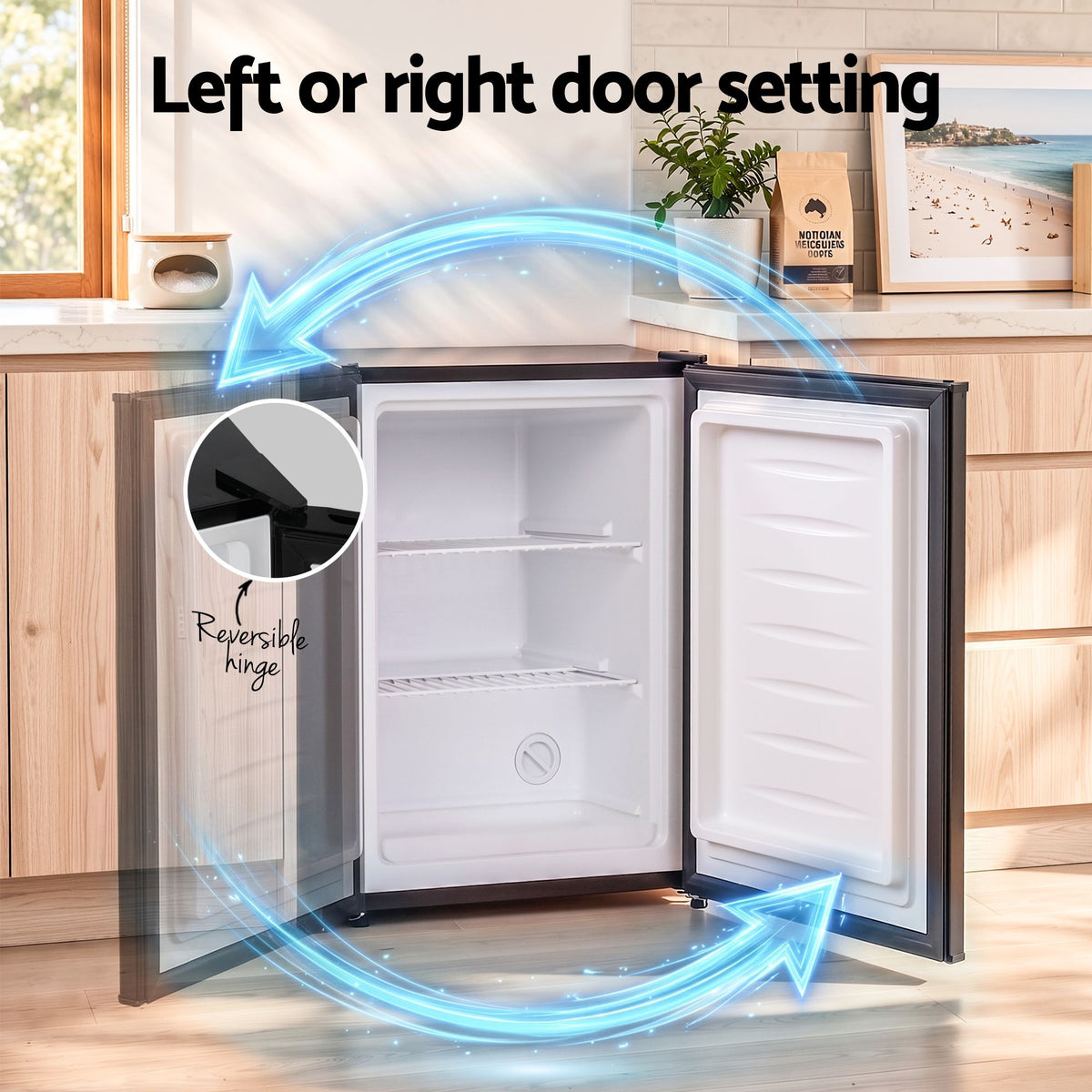 Devanti 42L Upright Freezer Fridge Black - Homecoze
