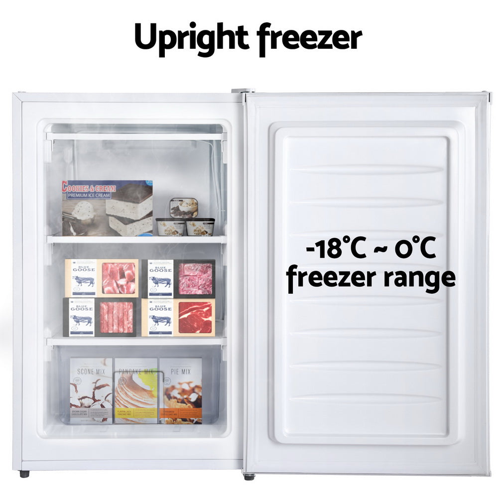 Devanti 81L Upright Freezer Fridge White - Homecoze