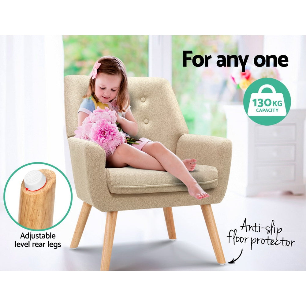 Fabric Feature Armchair - Beige - Homecoze