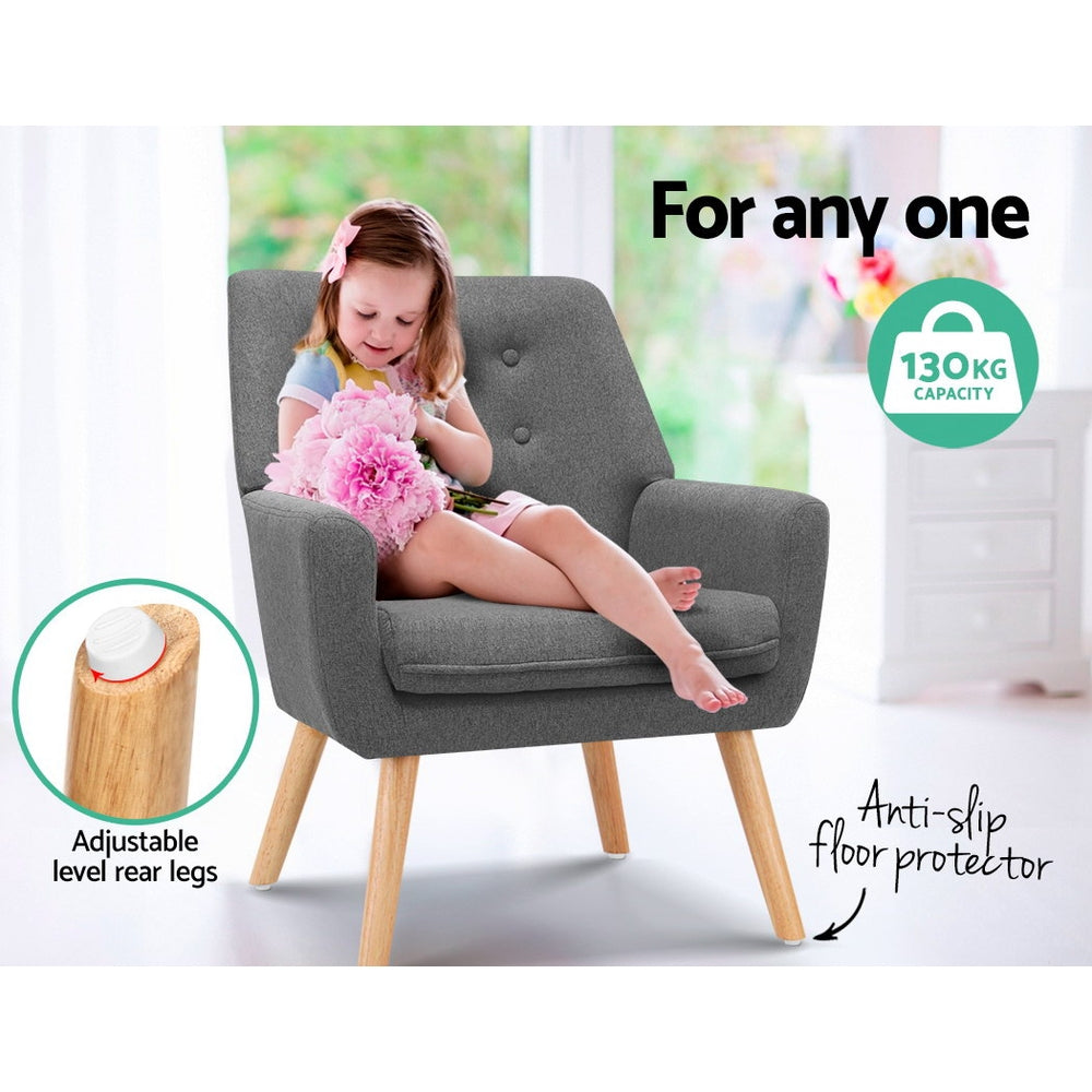 Fabric Feature Armchair - Grey - Homecoze