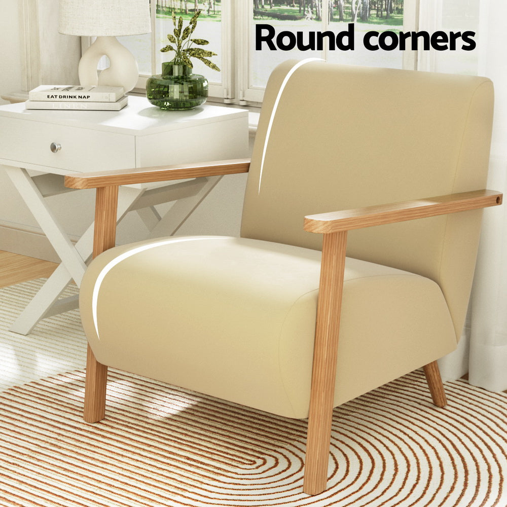 Low Set Accent Chair Velvet  Feature Armchair - Yellow - Homecoze