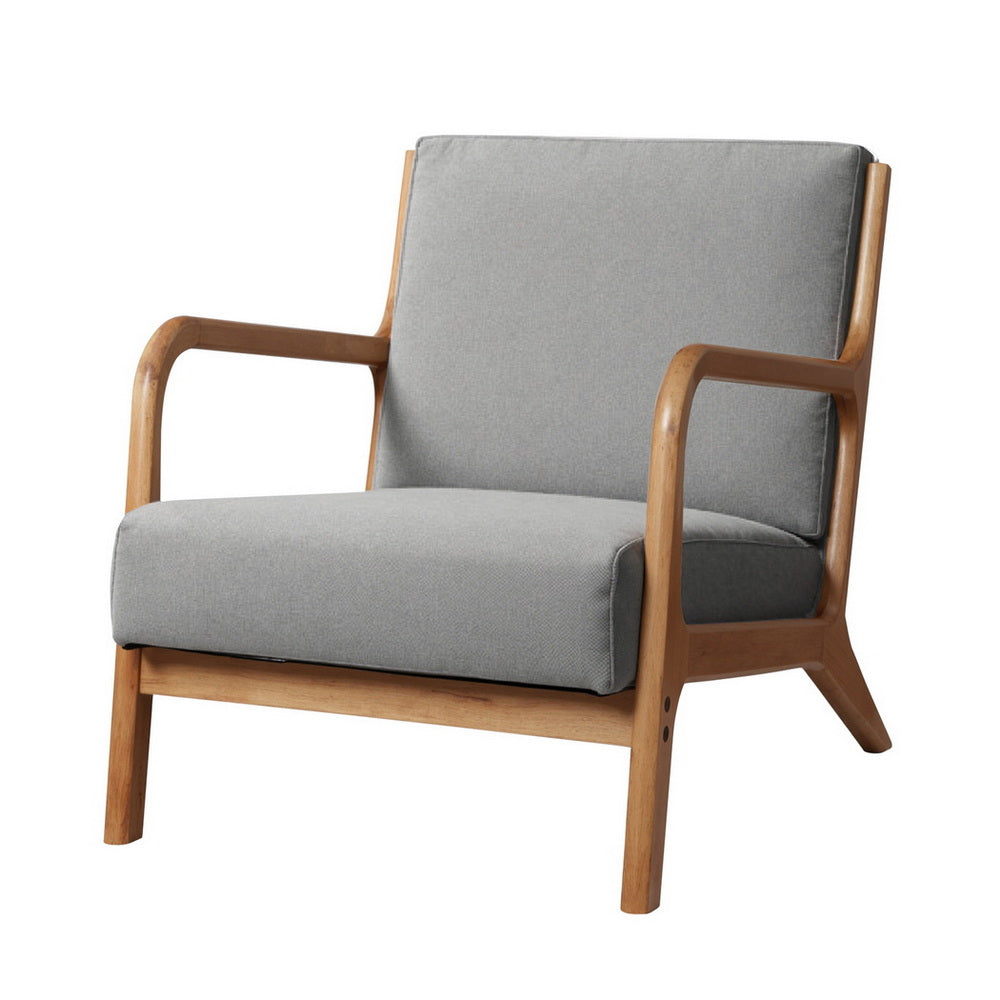 Artiss Armchair Fabric Light Grey - Homecoze