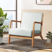 Modern Classic Coastal Inspired Accent Lounge Armchair - Grey - Homecoze