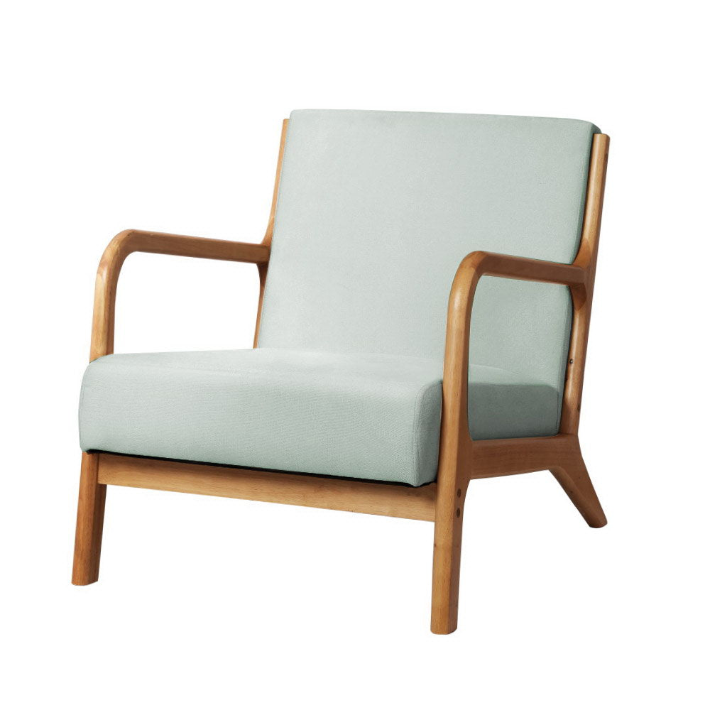 Modern Classic Coastal Inspired Accent Lounge Armchair - Grey - Homecoze