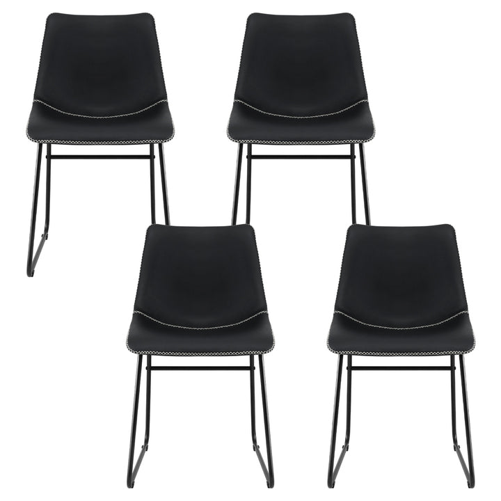 Hudson (Set of 4) Dining Chairs - Black - Homecoze