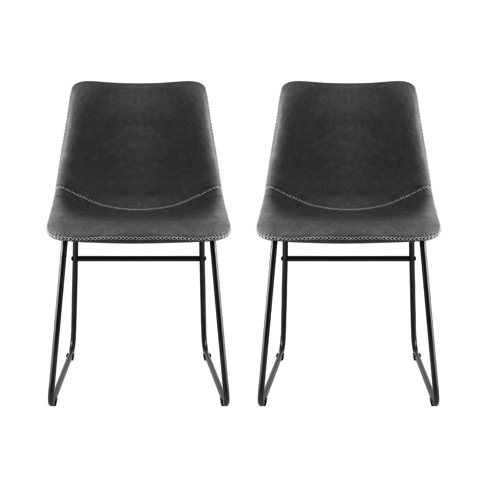 Hudson (Set of 2) Dining Chairs - Grey - Homecoze