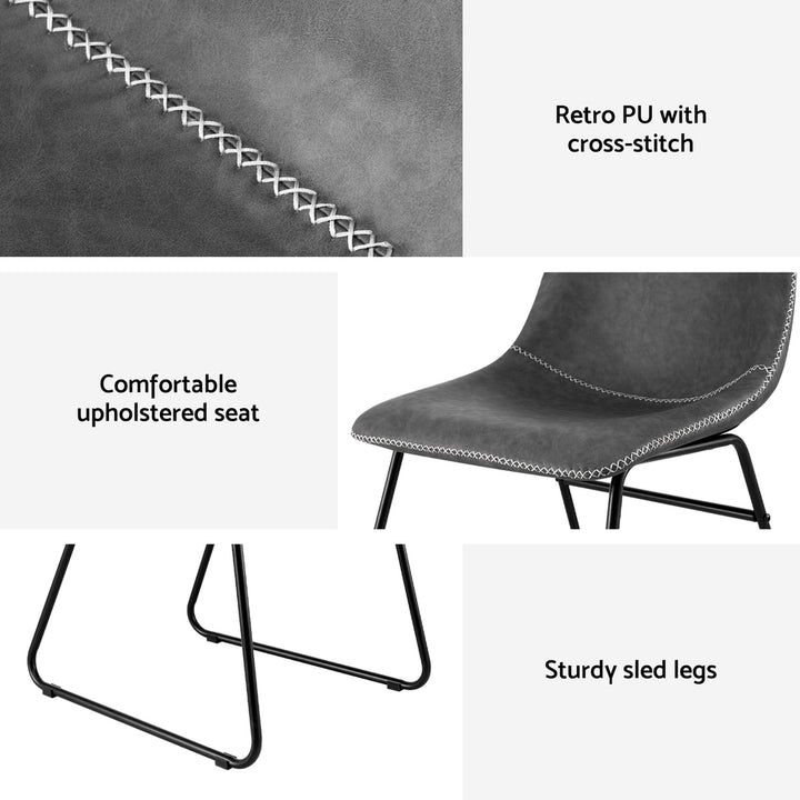 Hudson (Set of 4) Dining Chairs - Grey - Homecoze