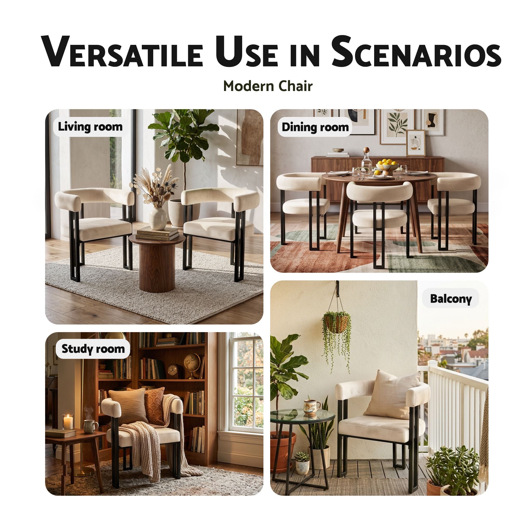 Paloma (Set of 2) Velvet Dining Armchairs - Beige