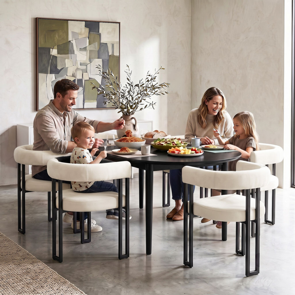 Paloma (Set of 4) Velvet Dining Armchairs - Beige