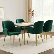 Violetta (Set of 4) Velvet Dining Armchairs - Green