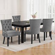 Artiss Dining Chairs Set of 4 Velvet French Provincial Grey - Homecoze