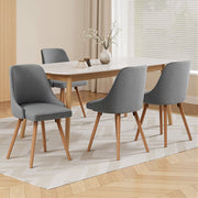 Nordby (Set of 4) Scandinavian Dining Chairs - Grey