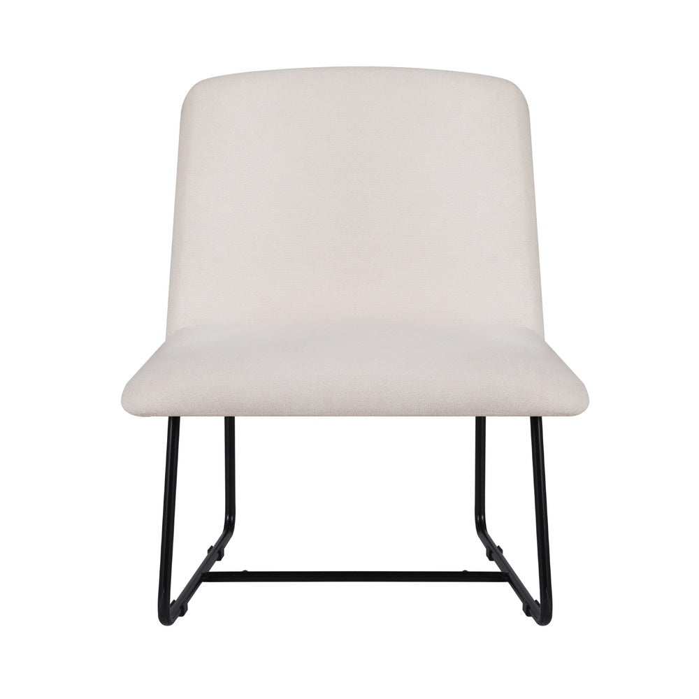 Artiss Accent Chair Armless Armchair Sled Cross Leg Beige - Homecoze