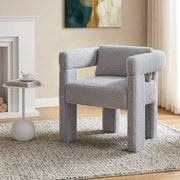 Artiss Armchair Accent Chair Lounge Sofa Couch Boucle Fabric Grey - Homecoze