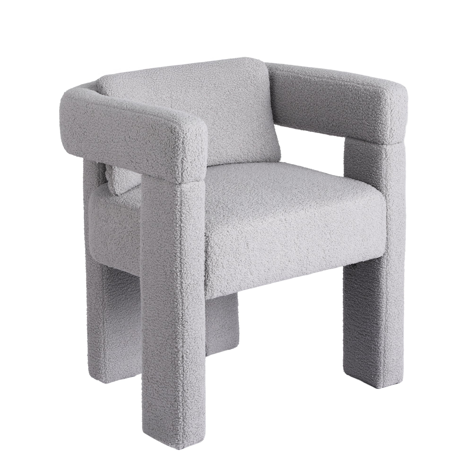 Artiss Armchair Accent Chair Lounge Sofa Couch Boucle Fabric Grey - Homecoze