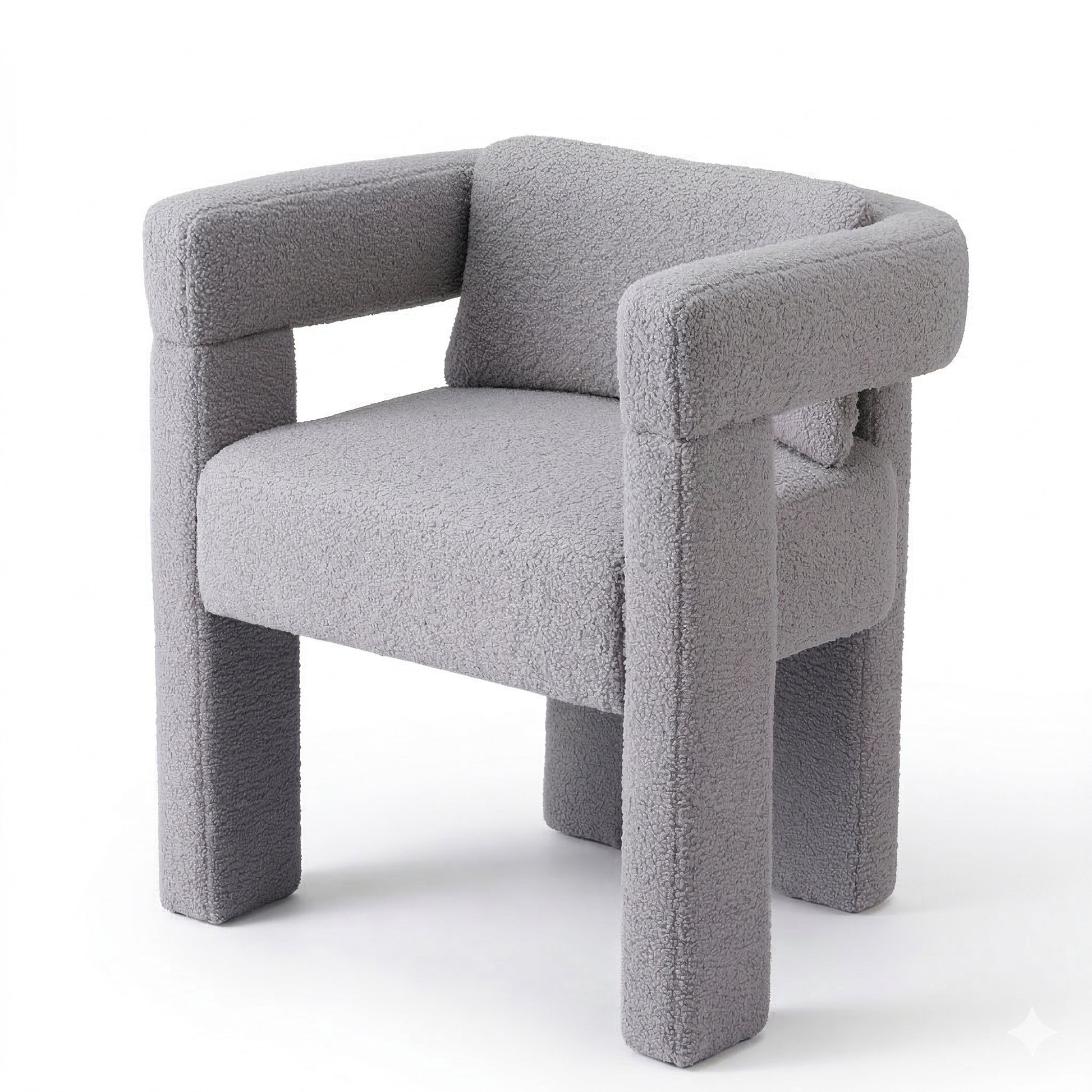 Artiss Armchair Accent Chair Lounge Sofa Couch Boucle Fabric Grey - Homecoze