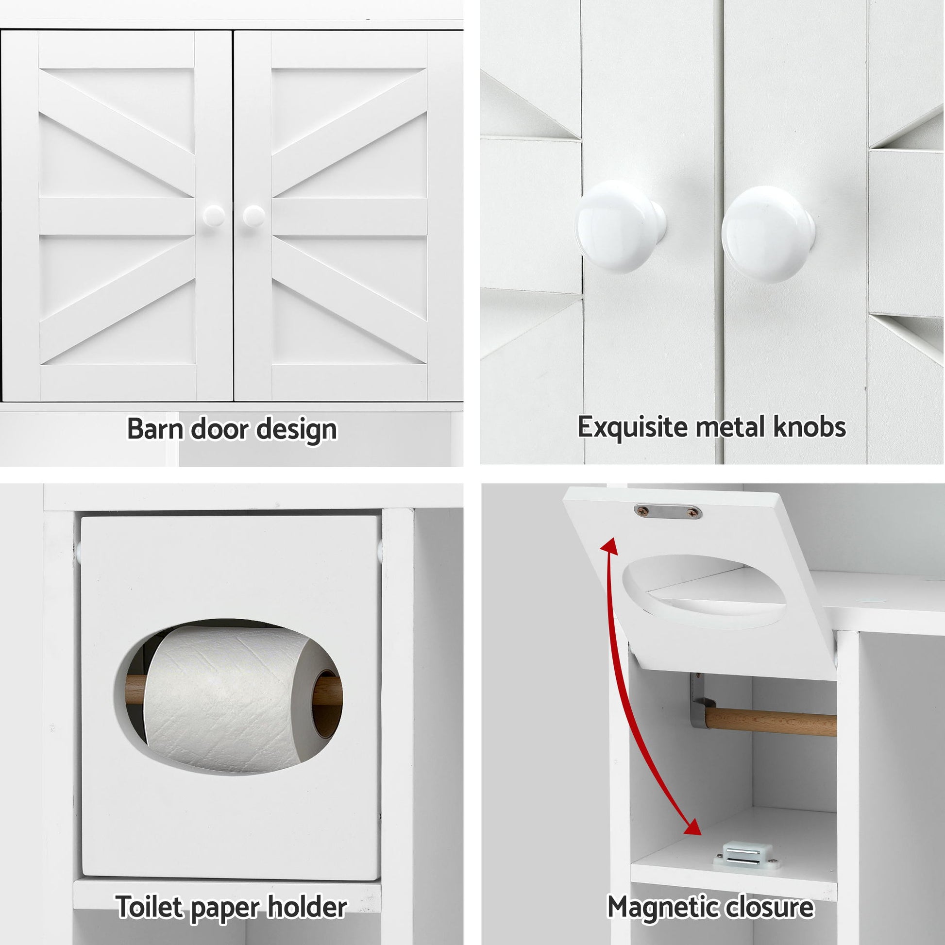 Artiss Bathroom Storage Cabinet Over The Toilet Organiser Laundry Shelf Holder - Homecoze