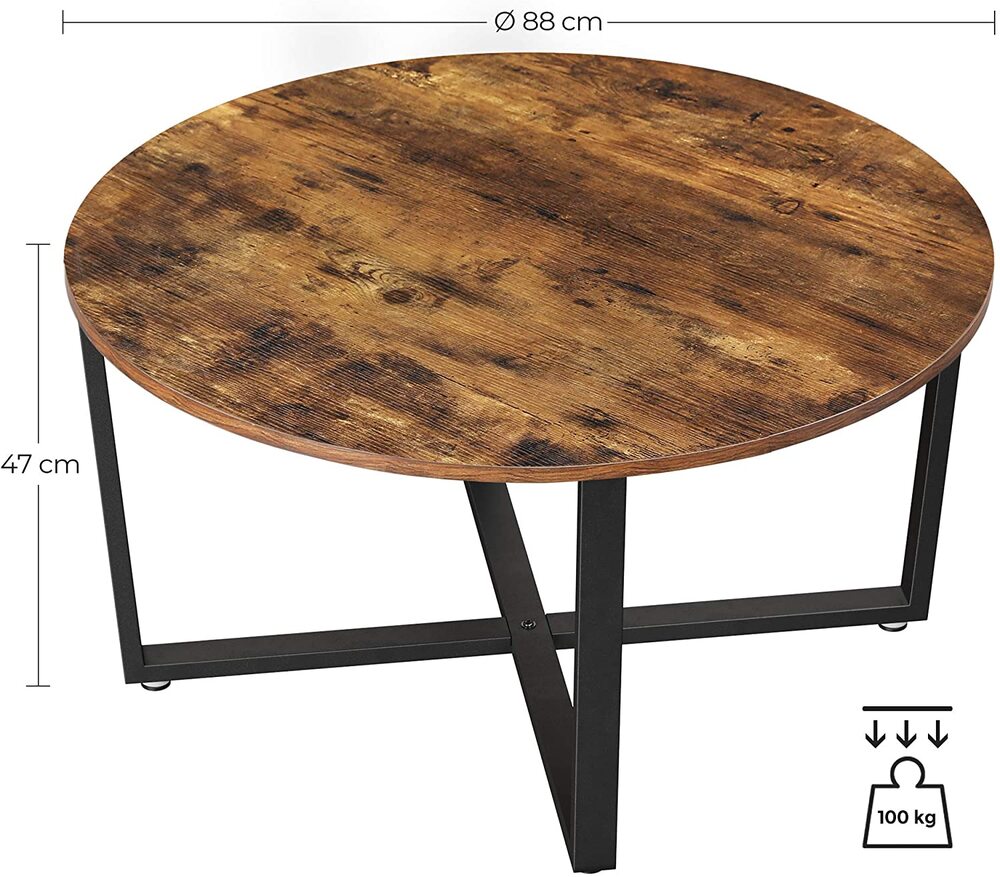 Modern Rustic Round Coffee Table