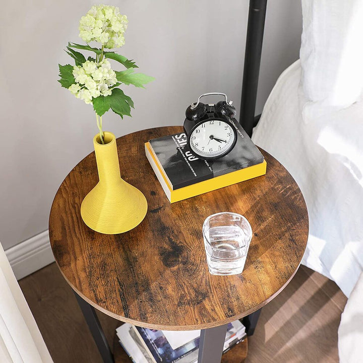 Modern Rustic Round Side Table